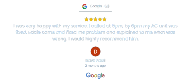 Google review for Heights Plumbing, Heating & Cooling